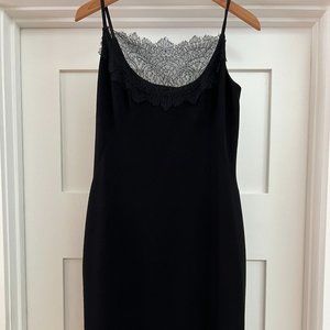 Theia Black Knee Length Dress
